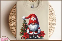 Santa Gnome png, Christmas Santa Gnome sublimation png Product Image 5