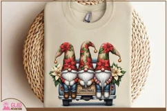 Merry Christmas Gnomes vintage pickup truck, Christmas Gnome Product Image 4