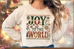 Joy to the World, boho vintage Christmas shirt design png Product Image 2