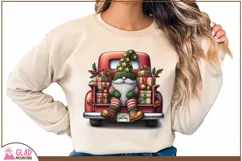 Happy Christmas Gnome truck, Christmas Gnome vintage truck Product Image 5