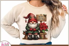 Merry Christmas Gnome png, Christmas Gnome clipart Product Image 6