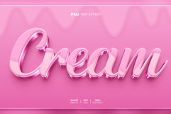Cream 3D editable text effect Product Image 1