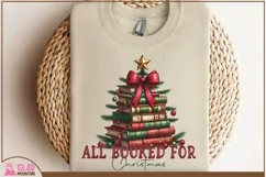 All Booked For Christmas PNG, Christmas Vintage Book Stack Product Image 4