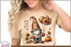 Happy Fall Gnomie png, Autumn Sunflower Gnome sublimation Product Image 5