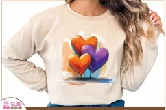 Watercolor Valentine Hearts, Valentine's Day hearts png Product Image 4