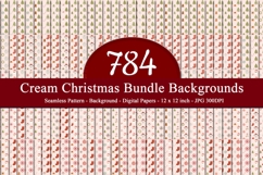 Cream Christmas Seamless Pattern Mega Bundle Digital Papers Product Image 1