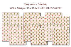 Cream Christmas Seamless Pattern Mega Bundle Digital Papers Product Image 2