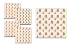 Cream Christmas Seamless Pattern Mega Bundle Digital Papers Product Image 4