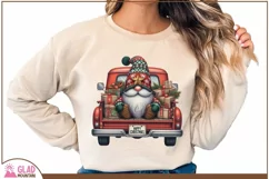Happy Christmas Gnome truck, Christmas Gnome vintage truck Product Image 6