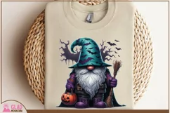 Halloween Gnome with trick or treat pumpkin png, Gnome png Product Image 5