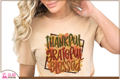 faux embroidery of Autumn Thankful, Grateful, Blessed png Product Image 3
