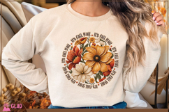 It's Fall Y'all flower faux embroidery, Fall Floral png Product Image 2