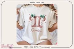 Gemini Zodiac PNG, Cozy Faux Knit Astrology Clipart, Product Image 4