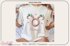 Taurus Zodiac PNG, Cozy Faux Knit Astrology Clipart, Product Image 4