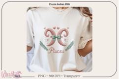 Pisces Zodiac PNG, Cozy Faux Knit Astrology Clipart, Product Image 3