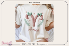 Aries Zodiac PNG, Cozy Faux Knit Astrology Clipart, Product Image 4