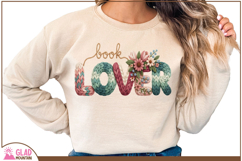 Book Lover Faux Yarn Crochet, Floral Book Lover Faux Knit Product Image 3