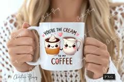 Cream To My Coffee Funny Valentine Png Product Image 2