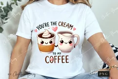 Cream To My Coffee Funny Valentine Png Product Image 3