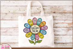 God says you are known, valuable, worthy, strong, loved png Product Image 2