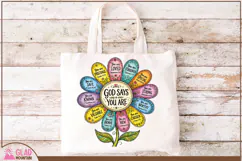 God says you are known, valuable, worthy, strong, loved png Product Image 2