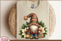Merry and Bright Christmas Gnome png, Christmas Gnome png Product Image 6
