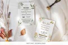 Creamy Rose Wedding Invitation Canva Template Product Image 2