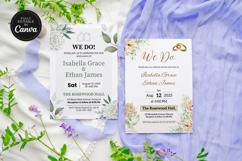 Creamy Rose Wedding Invitation Canva Template Product Image 1