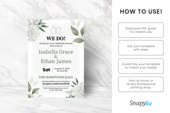 Creamy Rose Wedding Invitation Canva Template Product Image 5