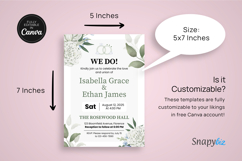 Creamy Rose Wedding Invitation Canva Template Product Image 8