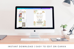 Creamy Rose Wedding Invitation Canva Template Product Image 9