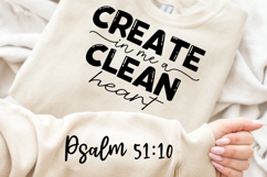 Create In Me A Clean Heart Sleeve SVG, Bible Quotes SVG Product Image 2