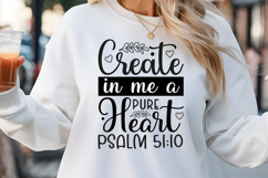 create in me a pure heart psalm SVG, Scripture SVG Product Image 1