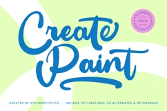 Create Paint - Bold Calligraphy Font Product Image 1
