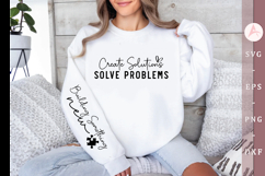 Create Solutions Solve Problems Sleeve SVG Design Product Image 1