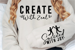 Create with zeal Sleeve SVG Design Product Image 2