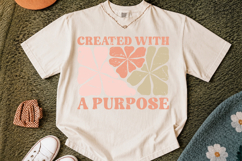 Created With A Purpose PNG, Retro Floral Design Product Image 2