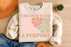 Created With A Purpose PNG, Retro Floral Design Product Image 4