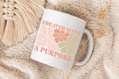 Created With A Purpose PNG, Retro Floral Design Product Image 5