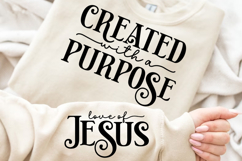 Created With A Purpose Sleeve SVG Design Product Image 2