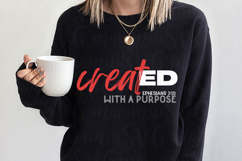 Created With a Purpose - Religious Svg Product Image 2