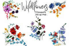 Wildflowers 45 PNG Watercolor Floral Clip Wildflowers Weddin Product Image 2