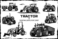 Farm tractor svg clipart Product Image 1