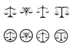 justice law Logo Template vector illsutration design Product Image 1