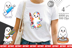 Creative Art Teacher Ghost Sublimation Product Image 1