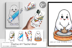 Art Teacher Ghost Digital Paper Product Image 1
