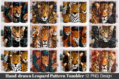Leopard Pattern Sublimation Tumbler Design Product Image 1