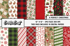 Christmas Digital Paper, christmas digital scrapbooking Product Image 2