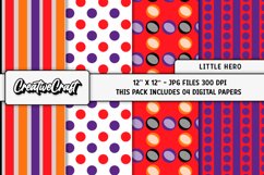 Little Hero Digital Papers, scrapbooking backgrounds designs Product Image 1