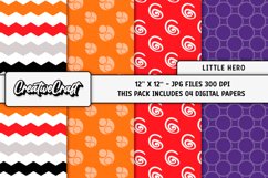 Little Hero Digital Papers, scrapbooking backgrounds designs Product Image 1